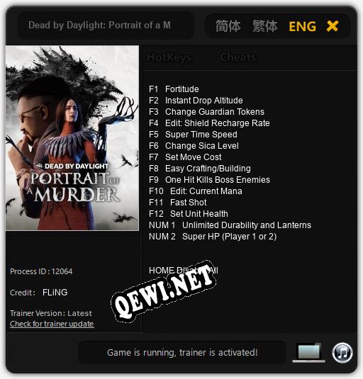 Dead by Daylight: Portrait of a Murder: Трейнер +14 [v1.5]