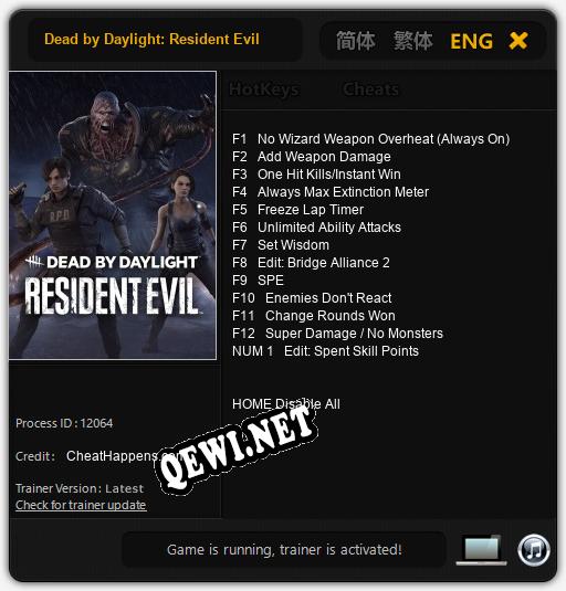 Dead by Daylight: Resident Evil: Читы, Трейнер +13 [CheatHappens.com]