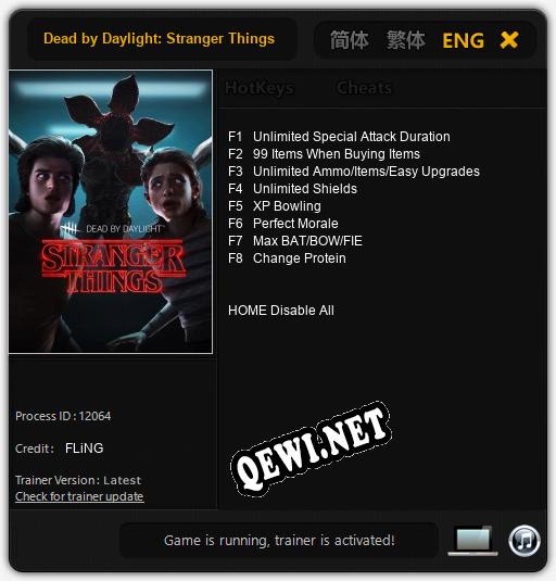 Dead by Daylight: Stranger Things: Трейнер +6 [v1.2]