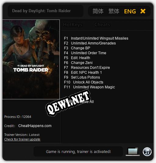 Dead by Daylight: Tomb Raider: Трейнер +11 [v1.9]