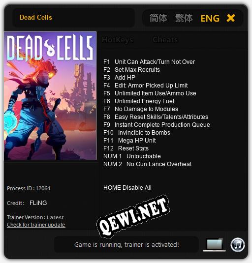 Трейнер для Dead Cells [v1.0.8]