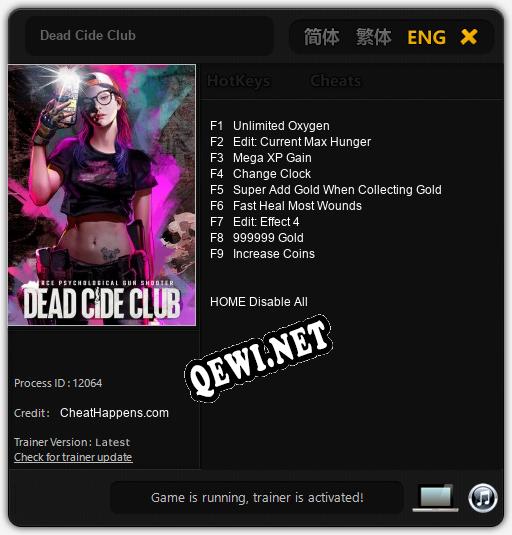 Dead Cide Club: Трейнер +9 [v1.6]