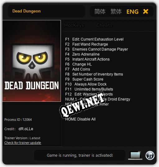 Трейнер для Dead Dungeon [v1.0.5]