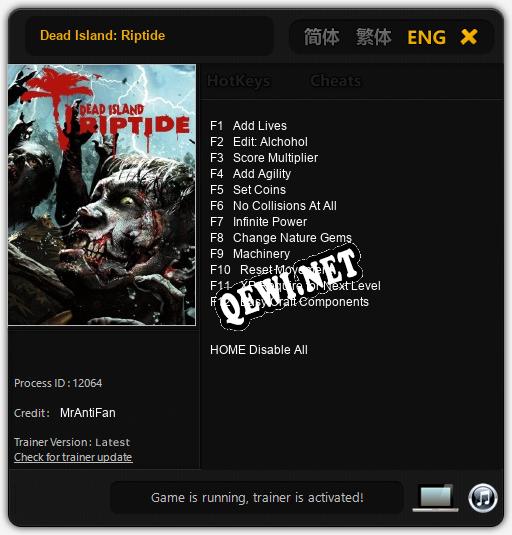 Dead Island: Riptide: ТРЕЙНЕР И ЧИТЫ (V1.0.56)