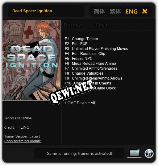 Dead Space: Ignition: ТРЕЙНЕР И ЧИТЫ (V1.0.64)