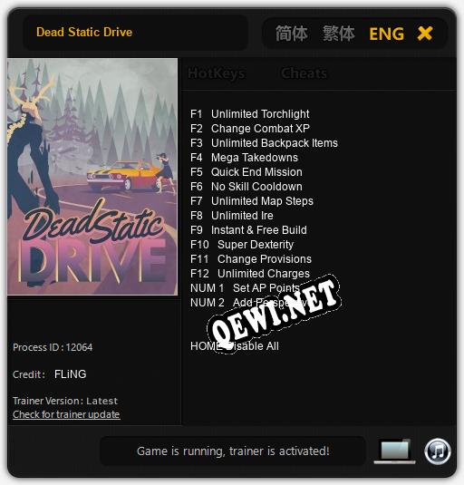 Dead Static Drive: ТРЕЙНЕР И ЧИТЫ (V1.0.75)