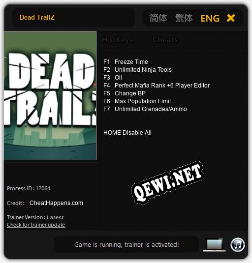 Dead TrailZ: Трейнер +7 [v1.4]