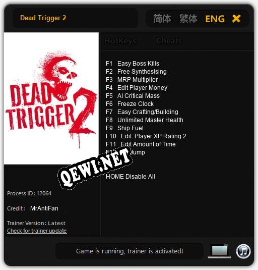 Трейнер для Dead Trigger 2 [v1.0.2]