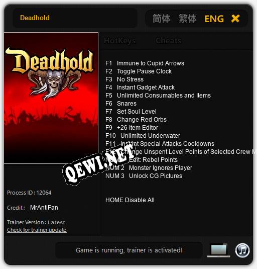 Deadhold: Трейнер +15 [v1.4]