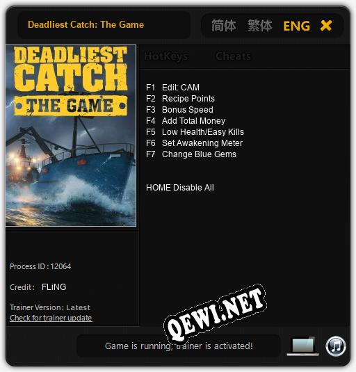 Deadliest Catch: The Game: ТРЕЙНЕР И ЧИТЫ (V1.0.14)
