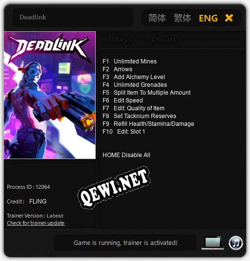 Deadlink: Читы, Трейнер +10 [FLiNG]