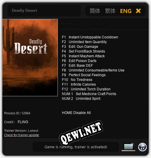 Deadly Desert: ТРЕЙНЕР И ЧИТЫ (V1.0.67)