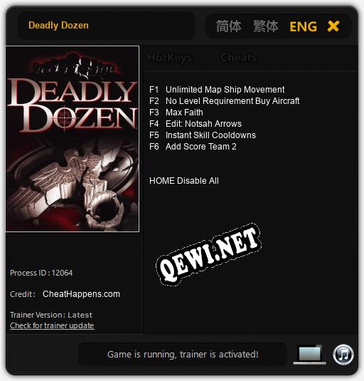 Deadly Dozen: ТРЕЙНЕР И ЧИТЫ (V1.0.31)