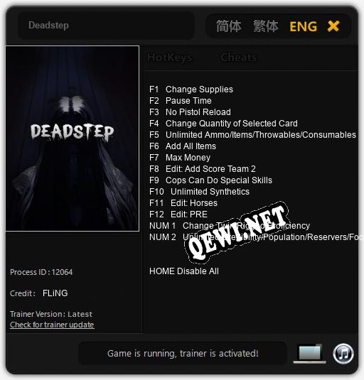 Трейнер для Deadstep [v1.0.7]