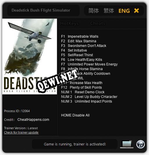 Deadstick Bush Flight Simulator: Читы, Трейнер +15 [CheatHappens.com]