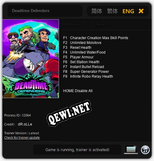 Deadtime Defenders: ТРЕЙНЕР И ЧИТЫ (V1.0.66)