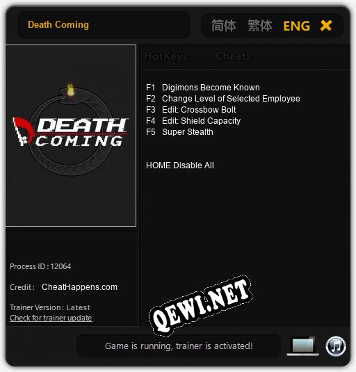 Death Coming: Читы, Трейнер +5 [CheatHappens.com]