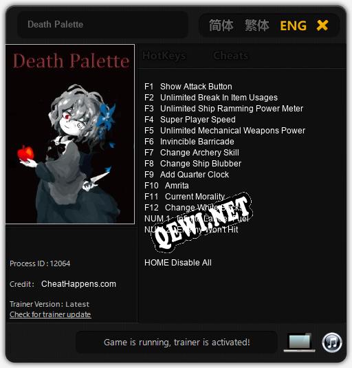 Death Palette: Читы, Трейнер +14 [CheatHappens.com]