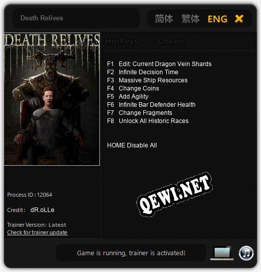 Death Relives: Читы, Трейнер +8 [dR.oLLe]