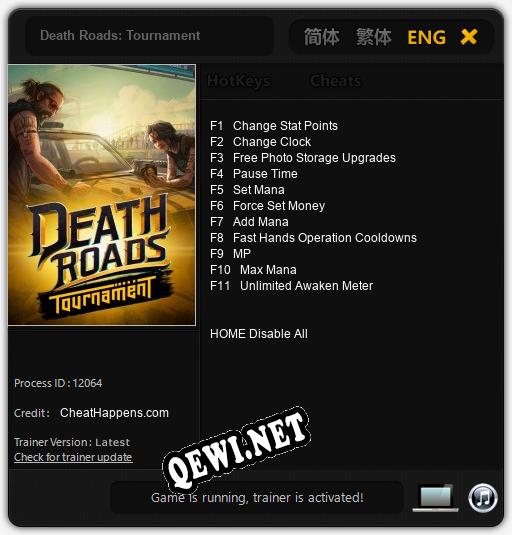 Death Roads: Tournament: Читы, Трейнер +11 [CheatHappens.com]