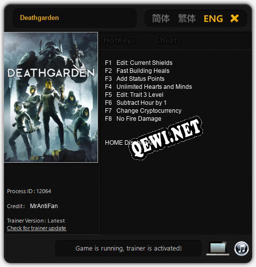 Deathgarden: Трейнер +8 [v1.9]
