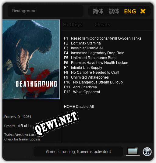 Deathground: Читы, Трейнер +12 [dR.oLLe]