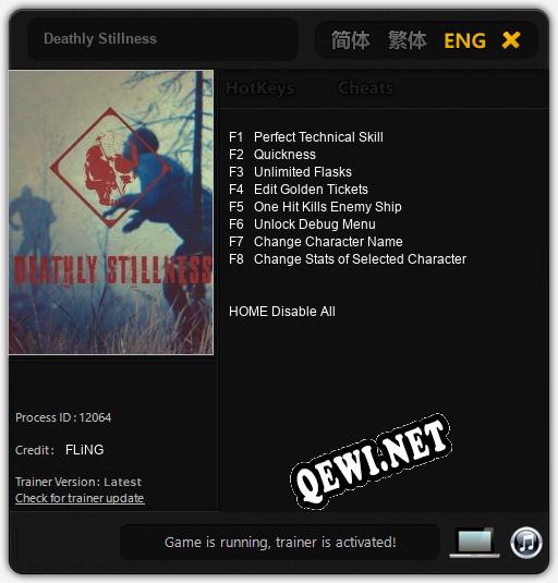 Трейнер для Deathly Stillness [v1.0.4]