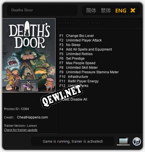 Трейнер для Deaths Door [v1.0.7]