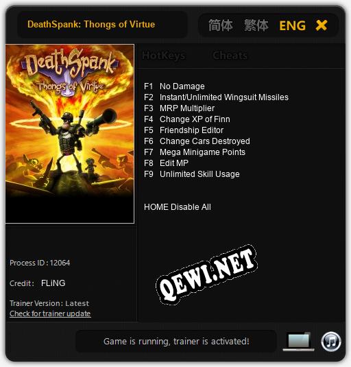 DeathSpank: Thongs of Virtue: ТРЕЙНЕР И ЧИТЫ (V1.0.67)