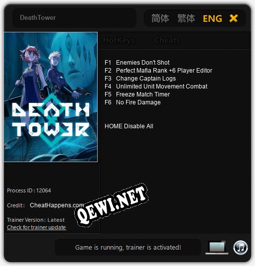 DeathTower: ТРЕЙНЕР И ЧИТЫ (V1.0.5)