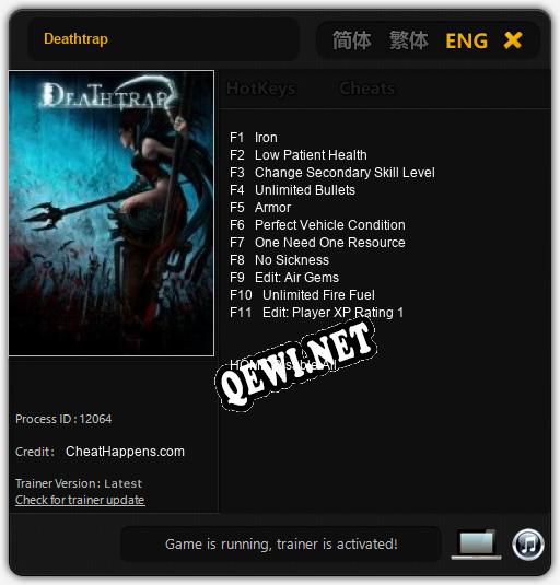 Deathtrap: ТРЕЙНЕР И ЧИТЫ (V1.0.60)