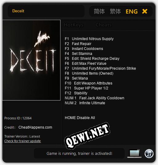 Deceit: ТРЕЙНЕР И ЧИТЫ (V1.0.98)