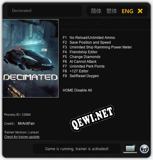 Decimated: ТРЕЙНЕР И ЧИТЫ (V1.0.90)