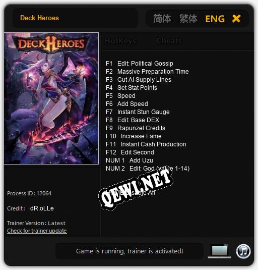 Трейнер для Deck Heroes [v1.0.7]