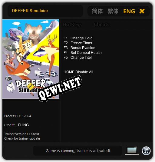 Трейнер для DEEEER Simulator [v1.0.9]