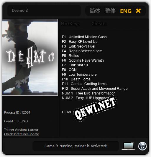 Deemo 2: ТРЕЙНЕР И ЧИТЫ (V1.0.50)
