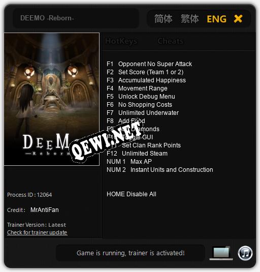 Трейнер для Deemo Reborn [v1.0.3]