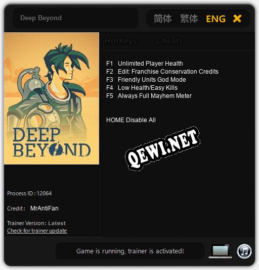 Deep Beyond: Трейнер +5 [v1.6]