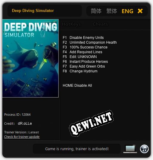 Deep Diving Simulator: Читы, Трейнер +8 [dR.oLLe]