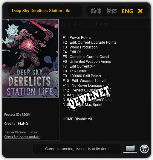 Deep Sky Derelicts: Station Life: ТРЕЙНЕР И ЧИТЫ (V1.0.9)