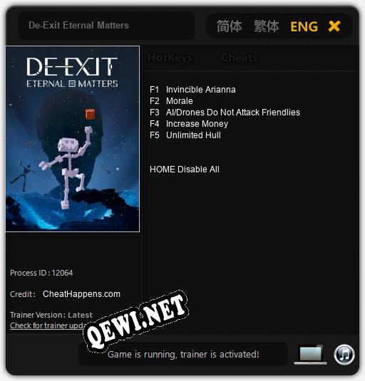 Трейнер для De-Exit Eternal Matters [v1.0.8]
