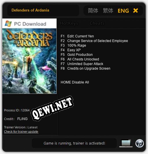 Трейнер для Defenders of Ardania [v1.0.8]