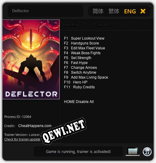 Трейнер для Deflector [v1.0.9]