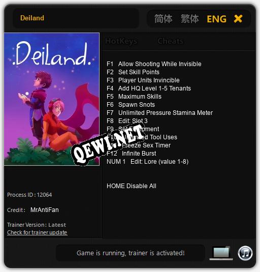 Deiland: Читы, Трейнер +13 [MrAntiFan]