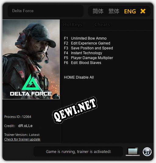 Трейнер для Delta Force [v1.0.2]