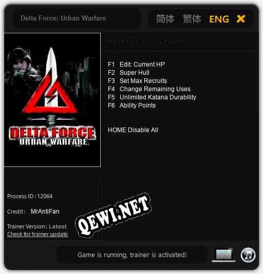 Delta Force: Urban Warfare: Читы, Трейнер +6 [MrAntiFan]