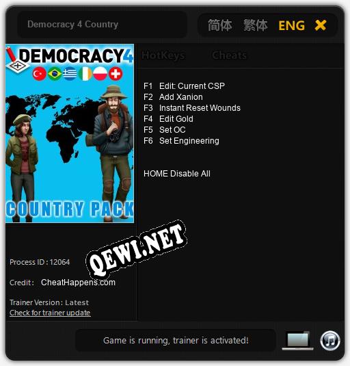 Democracy 4 Country: Читы, Трейнер +6 [CheatHappens.com]