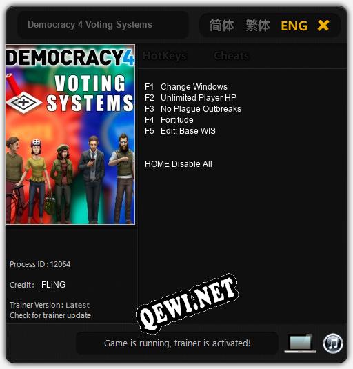 Democracy 4 Voting Systems: Читы, Трейнер +5 [FLiNG]