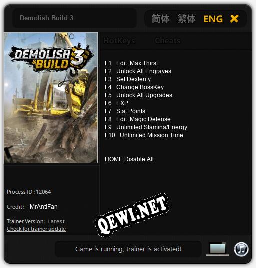 Трейнер для Demolish Build 3 [v1.0.1]