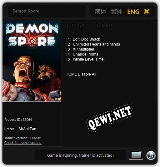 Demon Spore: Трейнер +5 [v1.4]